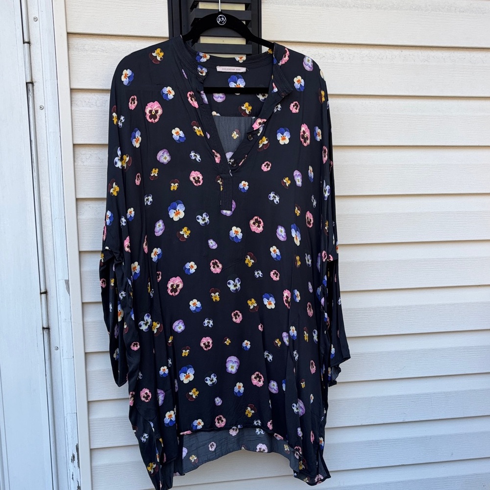 Christopher Kane Ladies Black Floral Dress/Tunic Blouse-10